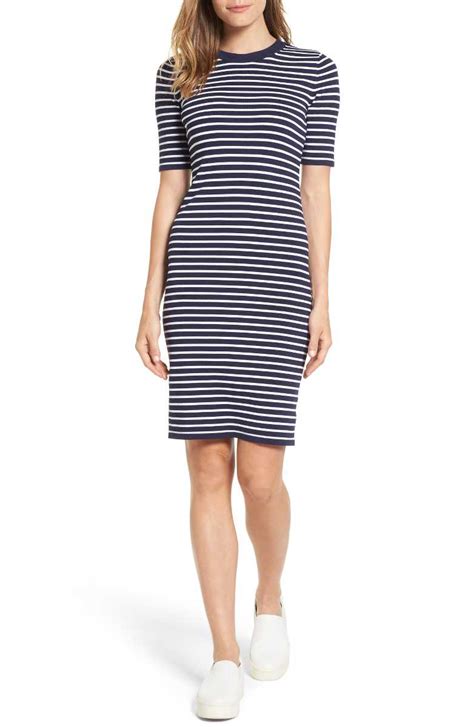 michael kors black and white striped tee shirt dress|Michael Kors hoodie dress.